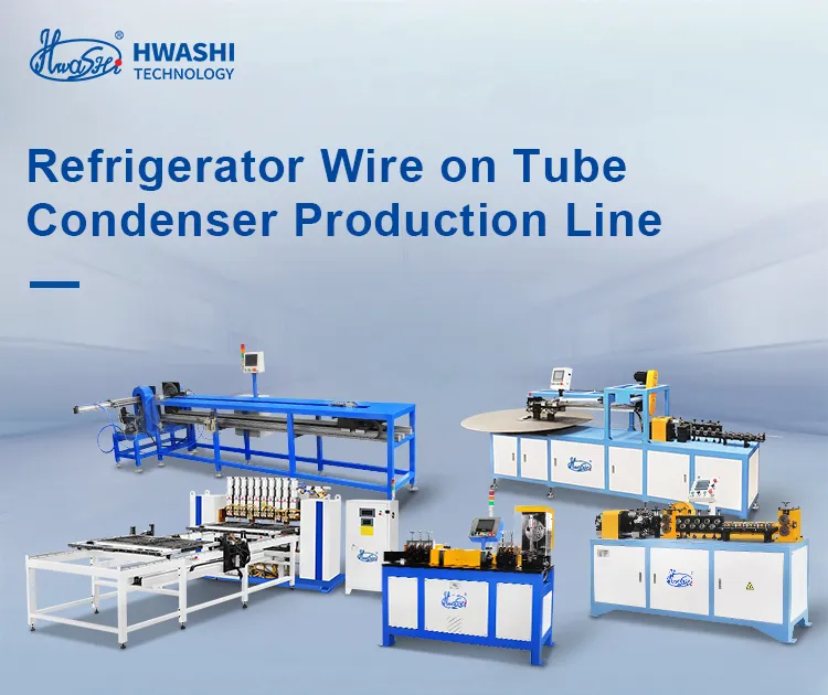Máquina de la línea de producción del condensador de alambre del refrigerador, máquina de soldadura y flexión 0