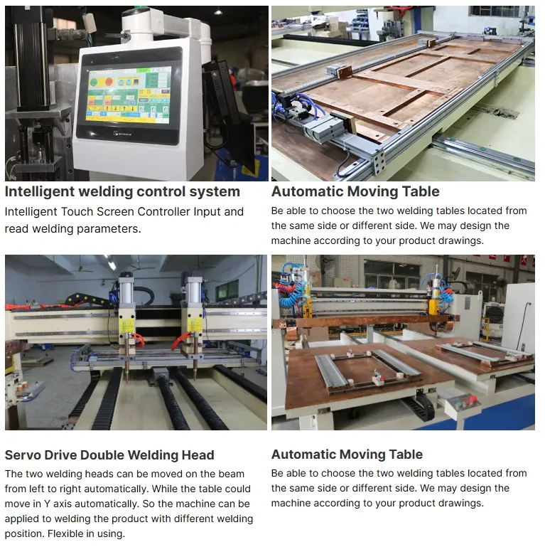 Maximice la productividad. Minimice los errores. Soldadora por puntos de doble cabezal y siete ejes de Hwashi 1