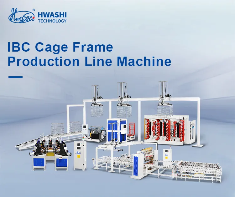 Línea de producción automática del marco de la jaula de la red IBC, línea de máquina de prueba de fugas del tanque IBC totalmente automática 1
