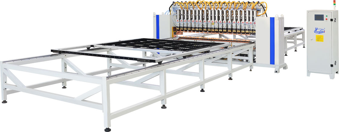 Máquina de soldadura de condensador automático de tipo de pórtico de veinte cabezas para condensador de refrigerador