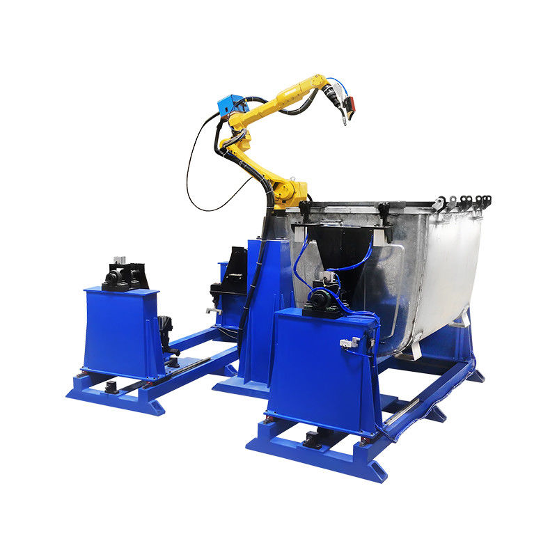Robot de soldadura MIG para contenedor de basura con seguimiento de costura láser Máquina de soldadura láser robótica