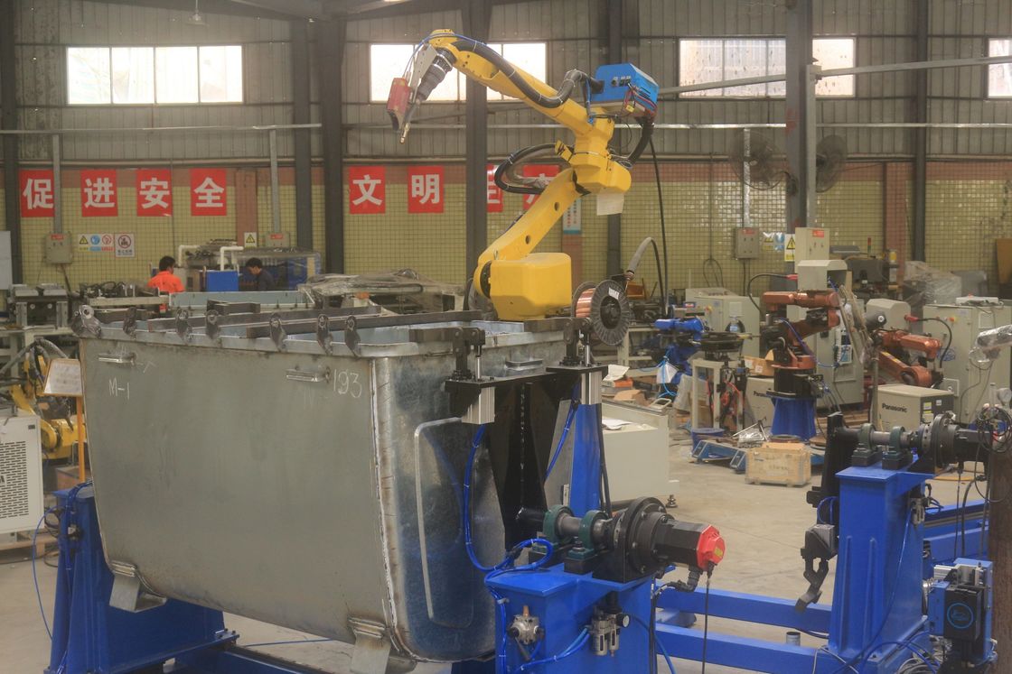 Robot de soldadura MIG para contenedor de basura con seguimiento de costura láser Máquina de soldadura láser robótica