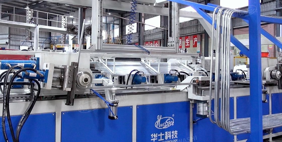 Máquina de encogimiento de tubos de formación de tubos de curvatura automática completa para tubos de paletas de marco IBC