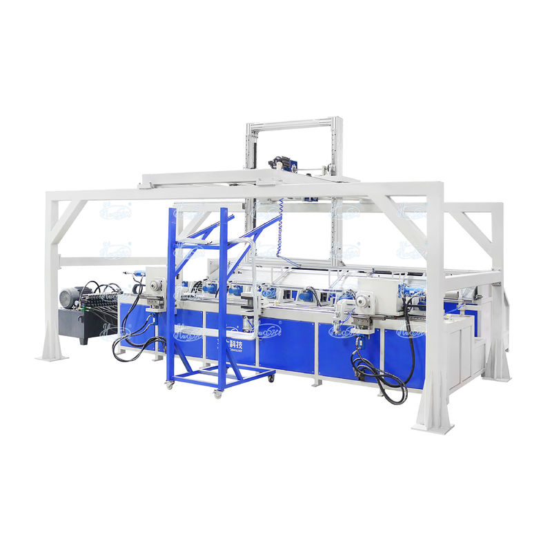 Máquina de encogimiento de tubos de formación de tubos de curvatura automática completa para tubos de paletas de marco IBC