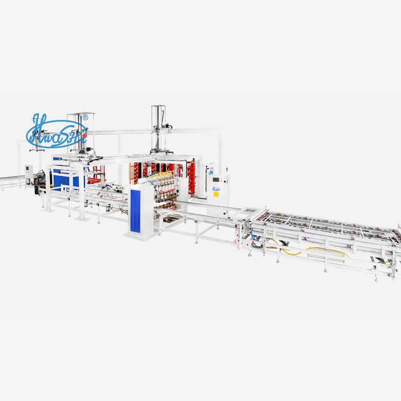 Grilla de IBC, línea de producción de IBC Cage Frame, máquina de doblar red tubular de doble estación