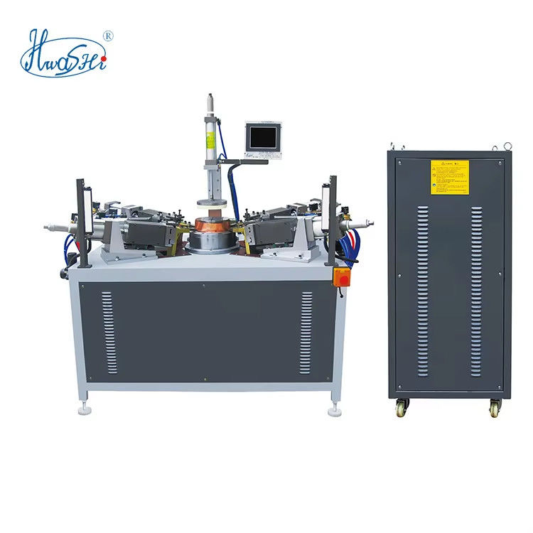 HWASHI 20KVA mango de olla de acero inoxidable y oreja máquina de soldadura de trasero horizontal soldadoras de puntos para utensilios de cocina