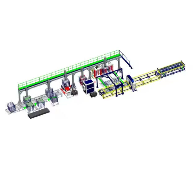 Contenedor de granel intermedio IBC cuadrícula Cage Frame línea de producción automática,marco de acero IBC para tanques IBC