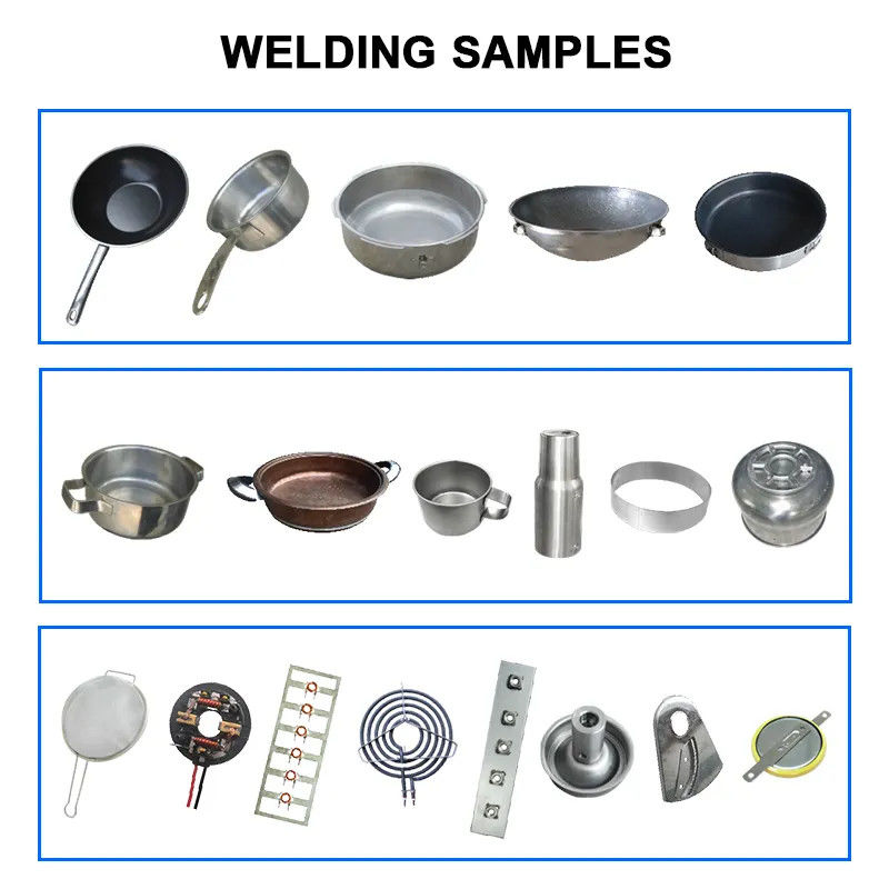 Hwashi Mejor Calidad Cocina Acero inoxidable utensilios de cocina Manija de la olla de platos / orejas Manual CD Máquina de fabricación de soldadura de puntos
