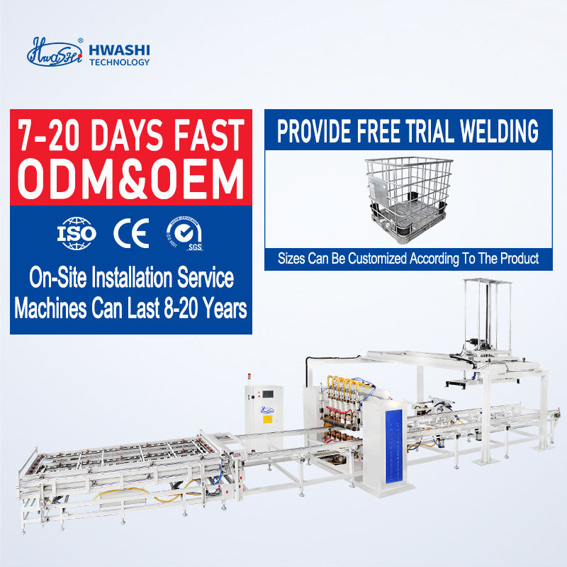 Fabricación de malla de alambre de alta velocidad y precisión con la máquina de soldadura automática de estantes de alambre HWASHI para estantes de supermercado