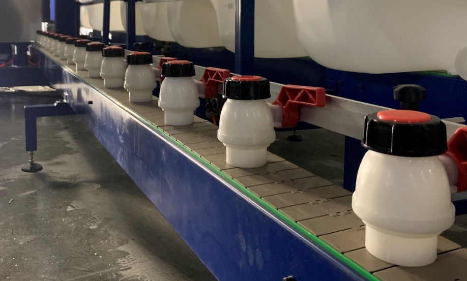 Línea de producción automática del marco de la jaula de la red IBC, línea de máquina de prueba de fugas del tanque IBC totalmente automática