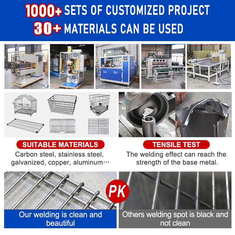 WL-SQ-150K Gantry Automatic Wire Shelf Welding Machine 150KVA 12 Heads 1200mm Welding Width