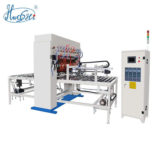 Máquina de soldadura por puntos con control PLC industrial para paneles de puertas con espesor de soldadura de 3+3 mm y alimentación de 380V 2 fases