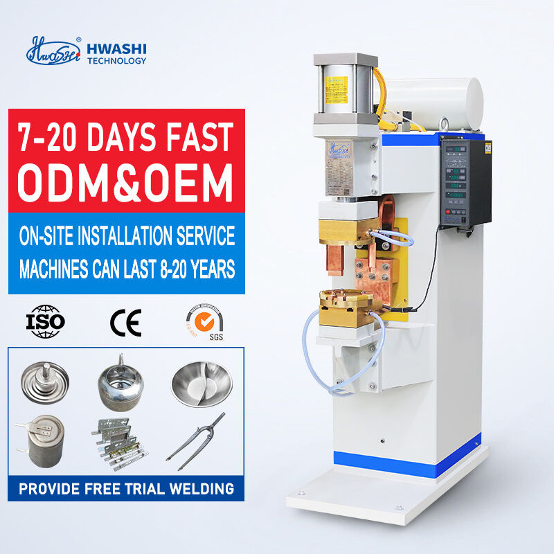 HWASHI WL-MF-250K Tipo vertical 75KVA Potencia de frecuencia media Inversor Máquina de soldadura por puntos para láminas metálicas