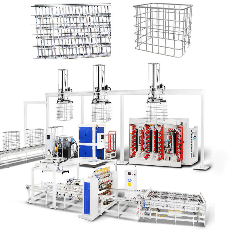 Fuente de energía eléctrica línea de producción de soldadura de jaula IBC diseñado de acuerdo con sus productos asegurando y proceso de soldadura