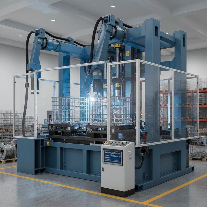 Eficiencia de flexión 20-25sec IBC Tote Cage Soldadora de la máquina de voltaje 380V Optimizado de acuerdo con los requisitos de sus productos